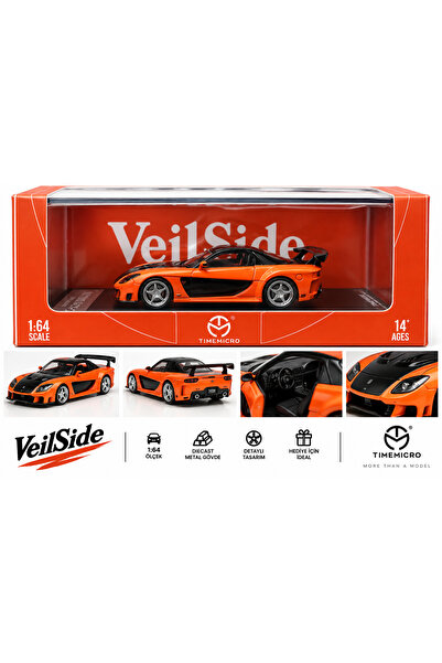 Timemicro Mazda RX-7 FD3S Turuncu Diecast Model Araba