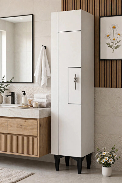 ATEK DİZAYN VERA-120ATDLP1 4 RAFLI BANYO DOLABI MUTFAK DOLABI ÇOK AMAÇLI DOLAP