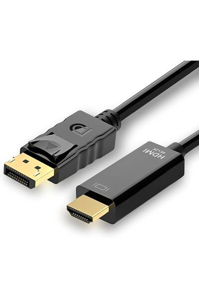 Aputue كابل DisplayPort إلى HDMI، سلك مجدول متين بطول 1.8 متر يدعم دقة 1080P ...