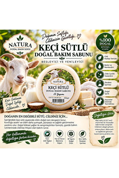 Keçi Sütlü Doğal Bakım Sabunu 100 g – Yüz ve Vücut Bakım Sabunu