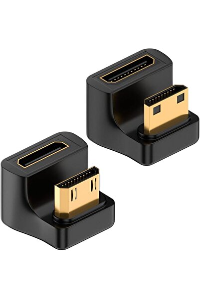 Generic محول HDMI صغير بزاوية 180 درجة (عبوة من قطعتين)، على شكل حرف U بزاوية...