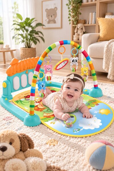Baby Home Mantar Piyanolu Bebek Oyun Halısı Aktivte Matı Su Yenidoğan Aynalı ...