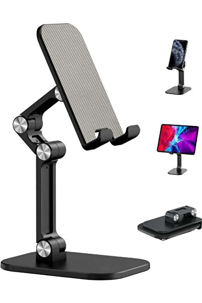 ROCK POW Phone Stand Adjustable Height and Angle Cell Phone Stand for Desk Fo...