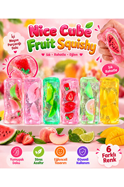 Gezinfini Hediyelik Yeni Trend Nice Cube Fruit Sukuşi | İçi Meyve Parçacıklı ...