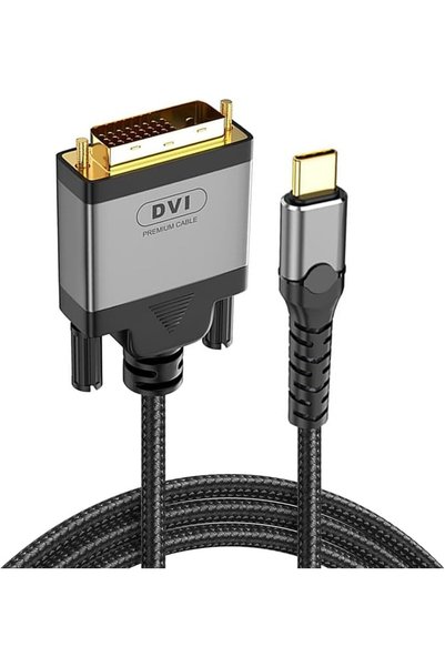 GENERAL كابل USB C إلى DVI بطول 2 متر، يدعم دقة 4K عند 30 هرتز، متوافق مع ثند...