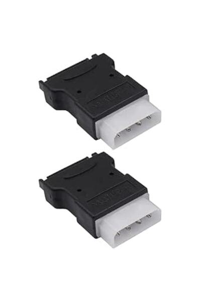 Generic 2 Pcs SATA to Molex IDE Adapter, 15 Pin SATA Male to 4 Pin Molex Male...