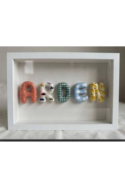 Arden Atelier Pofuduk Bubble Harf İsimlik Duvar Süsü Kişiye Özel Bebek ve Çoc...