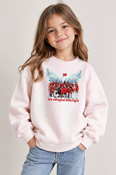 Voleybol Milli Takım Baskılı Unisex Sweatshirt 4- 14 Yaş