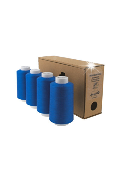 Łucznik Set de 4 ațe de overlock pentru cusut obișnuit - Albastru