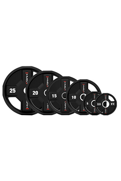 HMS Disc olimpic de haltere pentru bară, din poliuretan, 5 kg