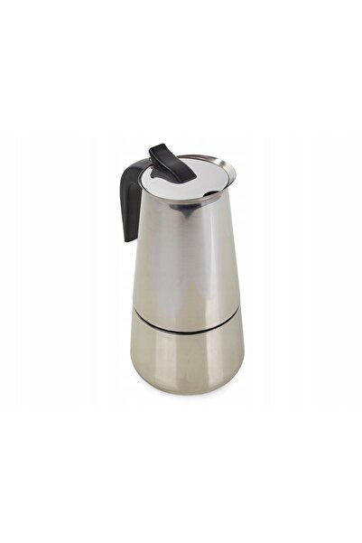 verk group Cafetieră italiană din oțel inoxidabil, pe gaz, 450 ml, 9 cești