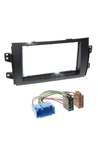 Suzuki Ramă adaptoare + conector ISO pentru instalare radio 2 DIN la SX4 FIAT...