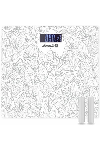 Łucznik Cântar electronic de baie LCD de 150 kg, din sticlă, cu cântărire pre...