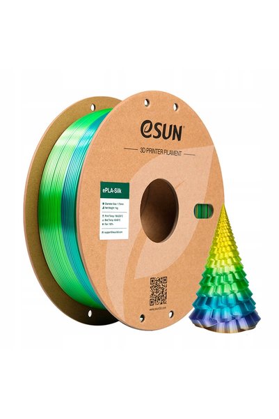 eSun Filament Silk-PLA Forest multicolor 1.75mm 1kg bobină de hârtie