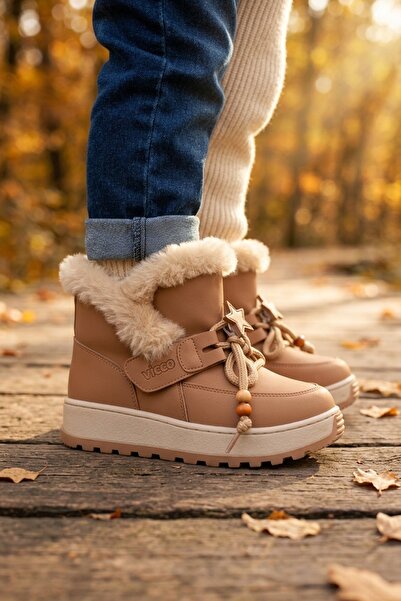 Vicco Furry Velcro Orthopedic Girls' Winter Boots