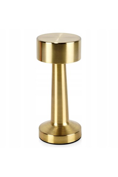 ARTEMİSPAK Lampă de masă wireless, de noptieră, metalică, aurie, tactilă, reî...