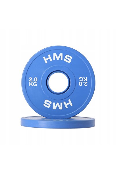 HMS Set de discuri olimpice pentru bară, cauciucate, 2x2kg, 4kg