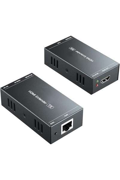 Generic جهاز تمديد HDMI لمسافة 196 قدم (60 متر) عبر كابل Cat5e/6، يدعم تمديد ...