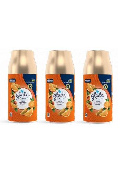 Glade Pachet de 3 x Rezerve Odorizant de Cameră Spray Automat Fresh Mandarin ...
