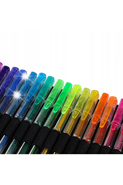 ARTEMİSPAK Set de pixuri cu gel, pixuri colorate în etui, 100 bucăți + rezerv...