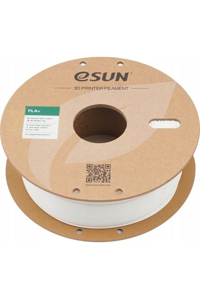 eSun Filament PLA+ alb lăptos 1.75mm 1kg bobină de hârtie