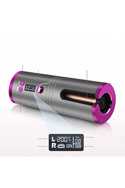 NO BRAND ONDULATOR DE PĂR AUTOMAT ROTATIV CU ECRAN LCD