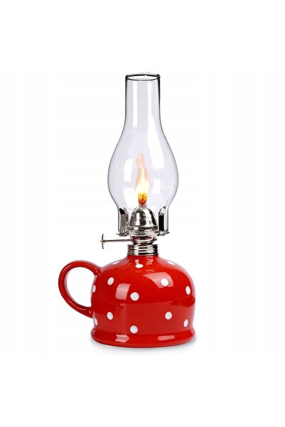 ARTEMİSPAK Lampă cu ulei, Felinar ceramic de sticlă, Lampă retro vintage