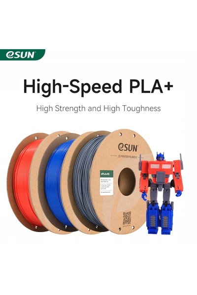 eSun Filament PLA+HS alb rece 1.75mm 1kg bobină de hârtie