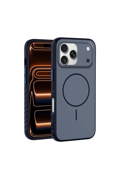 Zebana iPhone 18 Pro Max Compatible Case Mono M-Safe Silicone Case Navy Blue