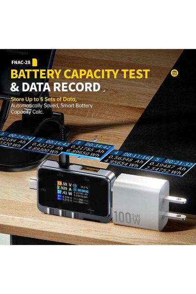 FNIRSI Tester USB FNAC-28 pentru testarea porturilor USB-C