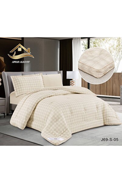 Afkar Albayet Summer Cotton Etheric Sheet 4 Pieces and a Half - Quilted and E...