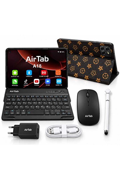 AİRTAB A18 8 Inch 5g Fhd Screen 24Gb Ram 1Tb Storage Android 15 Tablet Pc 100...