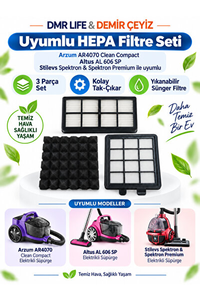 Demir Çeyiz Stilevs Spektron - Arzum AR4070 - Altus Al 606 Sp Elektrikli Süpü...