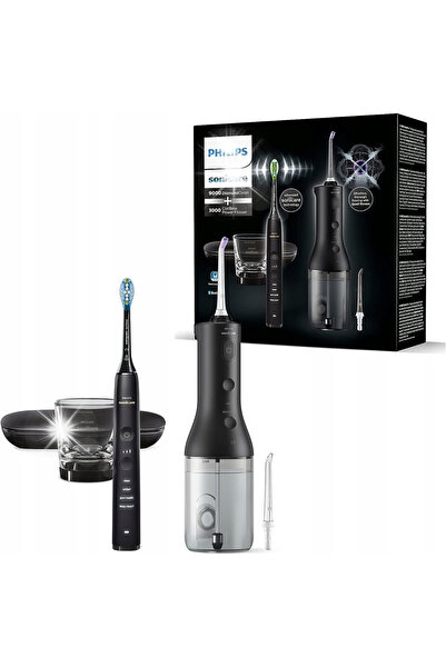 Philips Periuță de dinți sonică Sonicare și Kit de irigare orală (Negru) HX38...