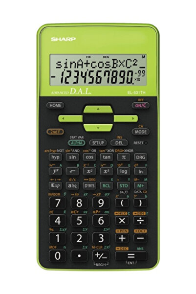 Sharp Calculator școlar științific 273 funcții matematice 10 cifre 2 linii