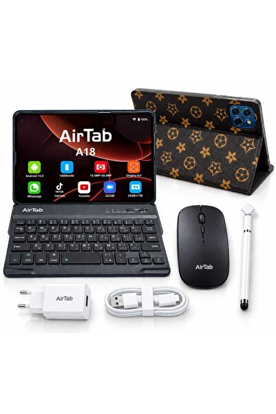 AİRTAB A18 8 Inch 5g Fhd Screen 24Gb Ram 1Tb Storage Android 15 Tablet Pc 100...