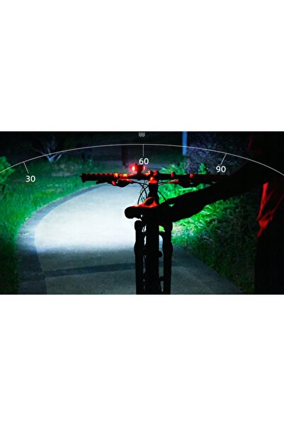 Gotel Lampă de bicicletă pentru ghidon cu alarmă, contor și claxon, USB