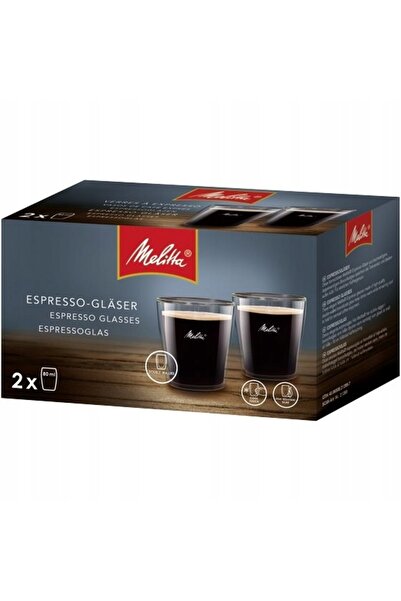 melitta Espresso 80ml 2 bucăți pahare duble pentru cafea și ceai
