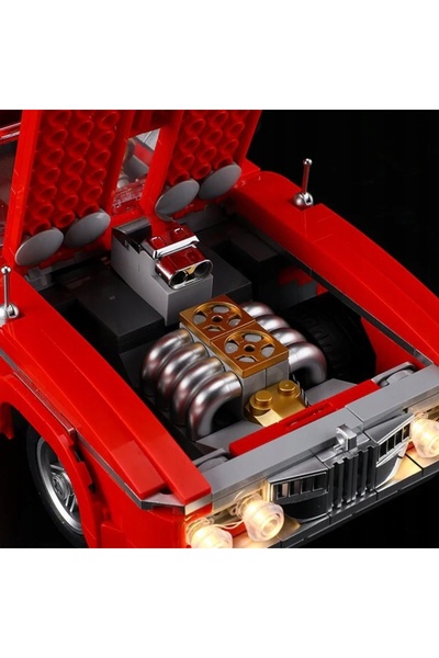 LUMIBRICKS Set de construcție Low Rider Big Red de colecție cu iluminare LED