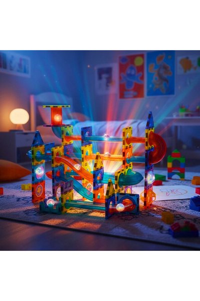 ISO TRADE BLOCURI MAGNETICE LUMINOASE DE CONSTRUCȚIE PUZZLE 3D KULODROM 110 P...