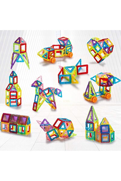 Maller Tech SET DE CUBURI MAGNETICE 3D DE DIMENSIUNI MARI, PLACUȚE MAGNETICE 45