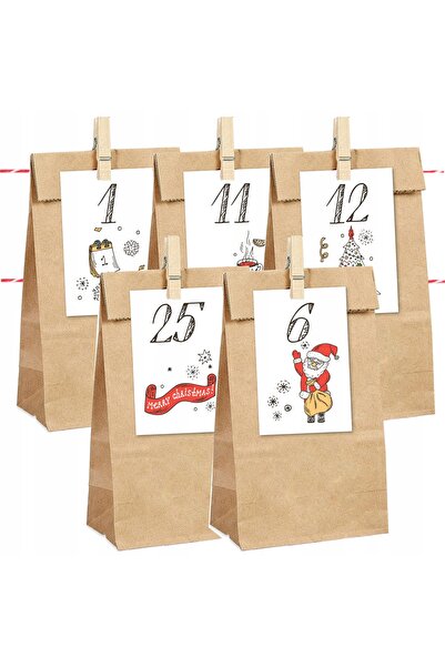 NO BRAND Set de pungi PREMIUM pentru calendar de Advent, Kit DIY