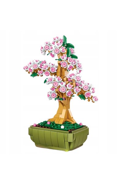 NO BRAND SET DE CUBURI DE CONSTRUCȚIE 563 EL. ELEMENTE LEMN CIREȘ FLOARE SPIRĂ
