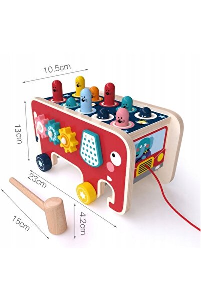 KRUZZEL Placă Montessori din lemn, educativă, creativă, cu blocuri, cu model ...