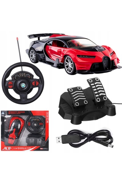 NO BRAND Mașină cu telecomandă BUGATTI cu telecomandă + volan + pedale