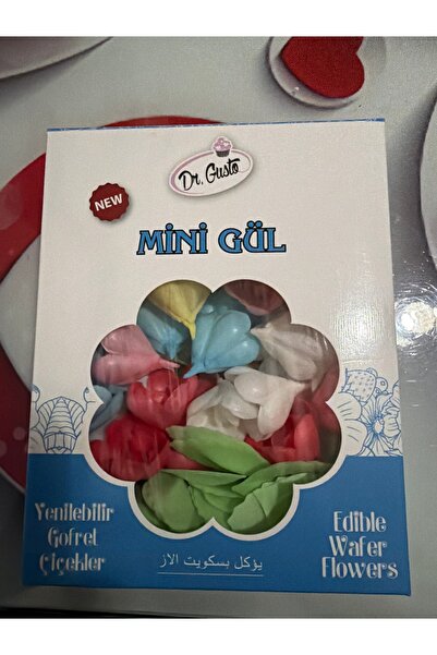 Gusto gofret gül mini 350 ( 50gül+50 yaprak) pasta süsü
