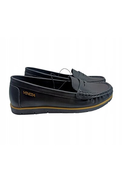 Venezia VEN-26-03 pantofi de damă mărimea 39 din piele naturală negri mocasin...