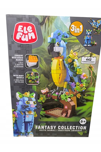 ELEFUN Set de cuburi Ele animale exotice amuzante