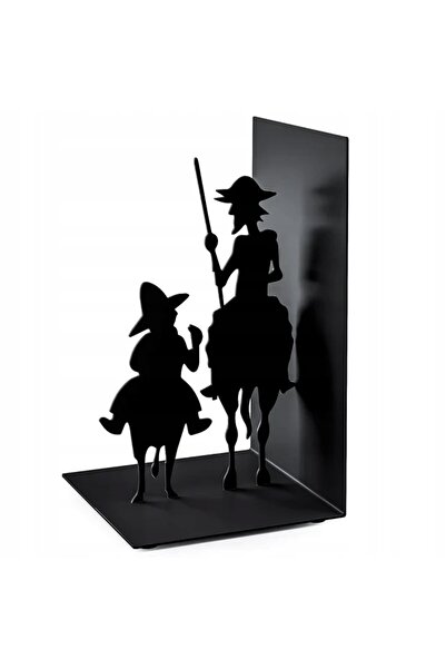 MG Suport metalic pentru cărți, tip capete de carte, Don Quixote și Sancho Panza