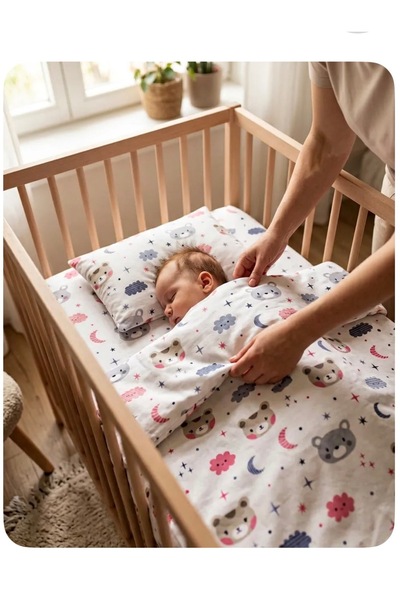 By Masuaa Baby Bedding Set 4 Pieces |   150 X 100 |   Cloudy